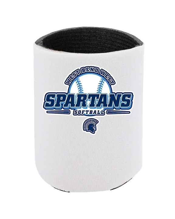West Bend West HS Softball Primary Logo - Koozie