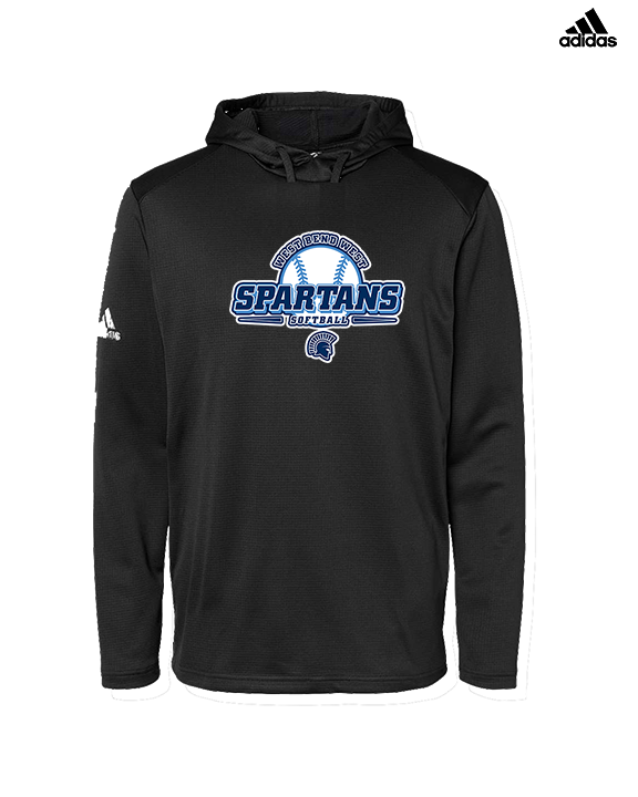 West Bend West HS Softball Primary Logo - Mens Adidas Hoodie