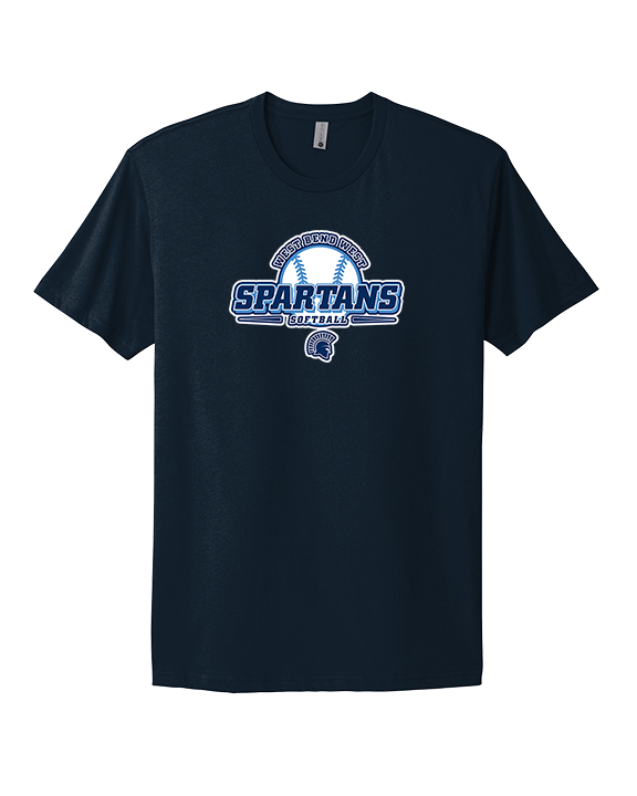 West Bend West HS Softball Primary Logo - Mens Select Cotton T-Shirt