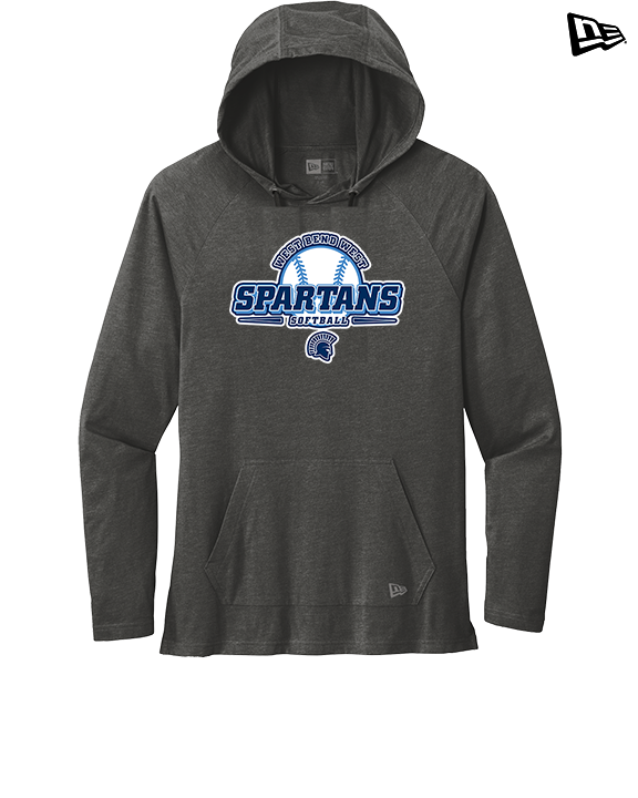 West Bend West HS Softball Primary Logo - New Era Tri-Blend Hoodie