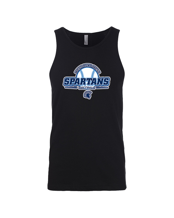 West Bend West HS Softball Primary Logo - Tank Top