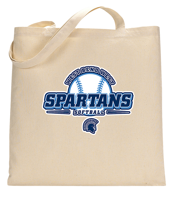 West Bend West HS Softball Primary Logo - Tote