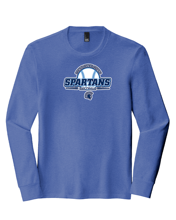 West Bend West HS Softball Primary Logo - Tri-Blend Long Sleeve