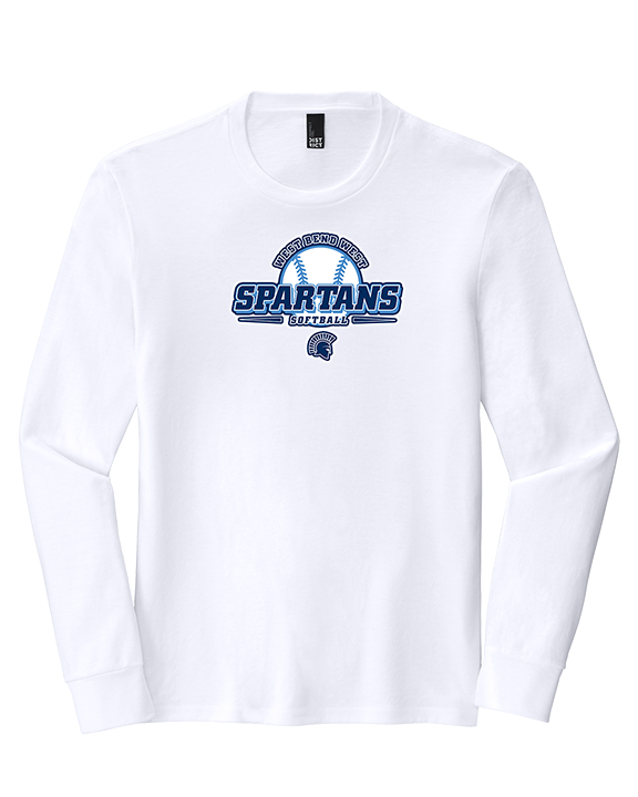 West Bend West HS Softball Primary Logo - Tri-Blend Long Sleeve