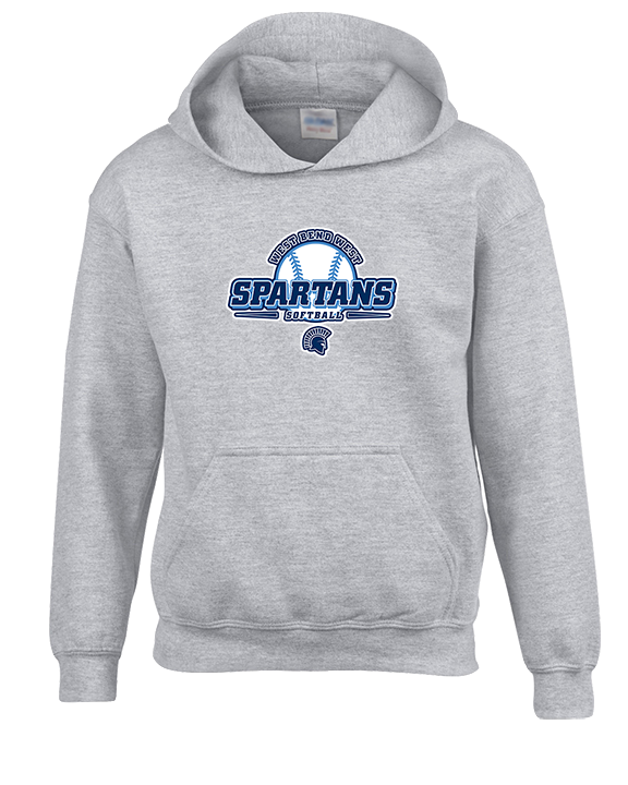 West Bend West HS Softball Primary Logo - Unisex Hoodie