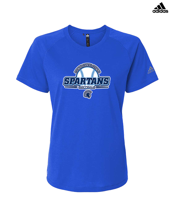 West Bend West HS Softball Primary Logo - Womens Adidas Performance Shirt