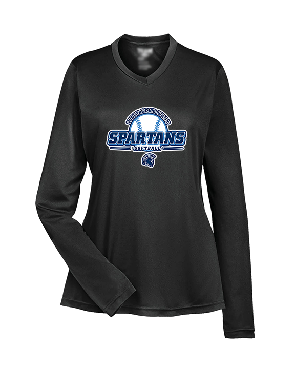 West Bend West HS Softball Primary Logo - Womens Performance Longsleeve