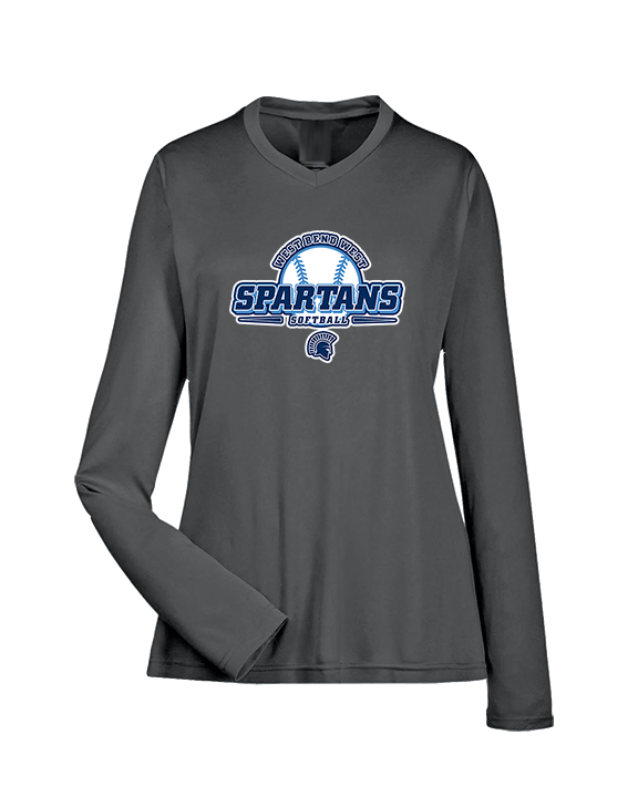West Bend West HS Softball Primary Logo - Womens Performance Longsleeve