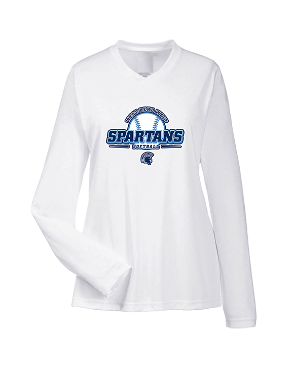 West Bend West HS Softball Primary Logo - Womens Performance Longsleeve
