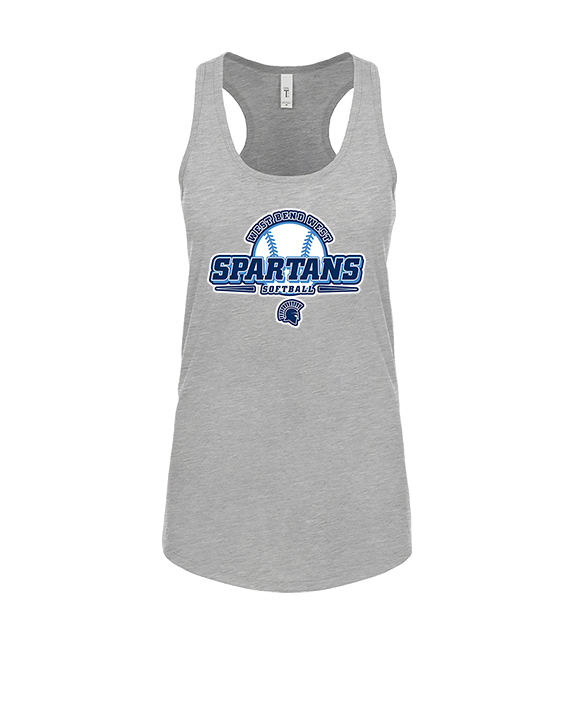 West Bend West HS Softball Primary Logo - Womens Tank Top