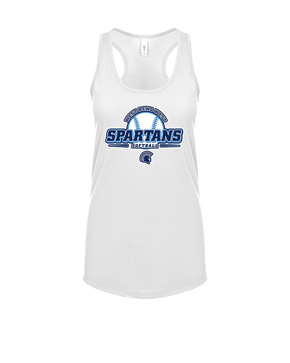 West Bend West HS Softball Primary Logo - Womens Tank Top
