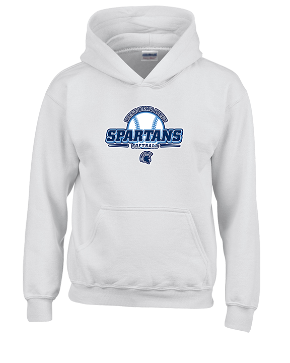 West Bend West HS Softball Primary Logo - Youth Hoodie