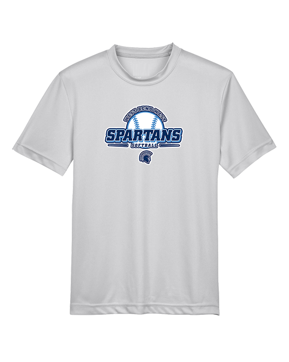 West Bend West HS Softball Primary Logo - Youth Performance Shirt