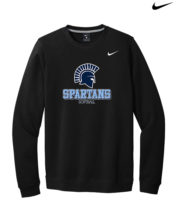 West Bend West HS Softball Shadow - Mens Nike Crewneck
