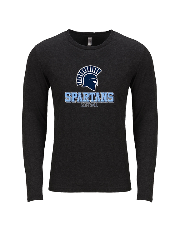 West Bend West HS Softball Shadow - Tri-Blend Long Sleeve