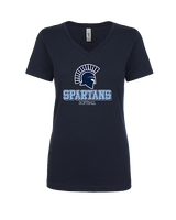 West Bend West HS Softball Shadow - Womens Vneck