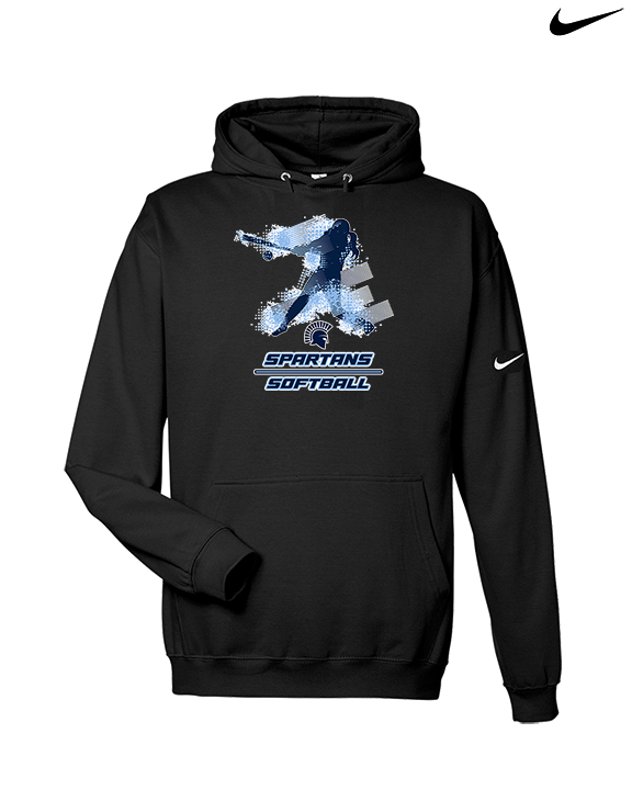 West Bend West HS Softball Swing - Nike Club Fleece Hoodie