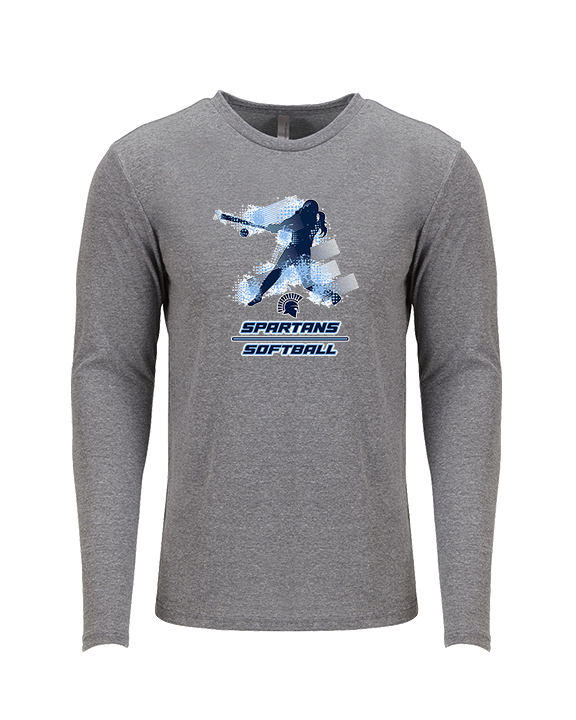West Bend West HS Softball Swing - Tri-Blend Long Sleeve