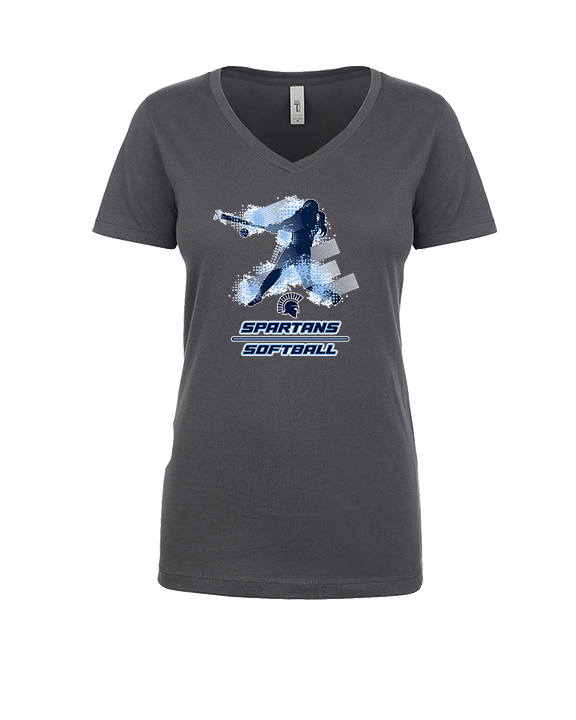 West Bend West HS Softball Swing - Womens Vneck