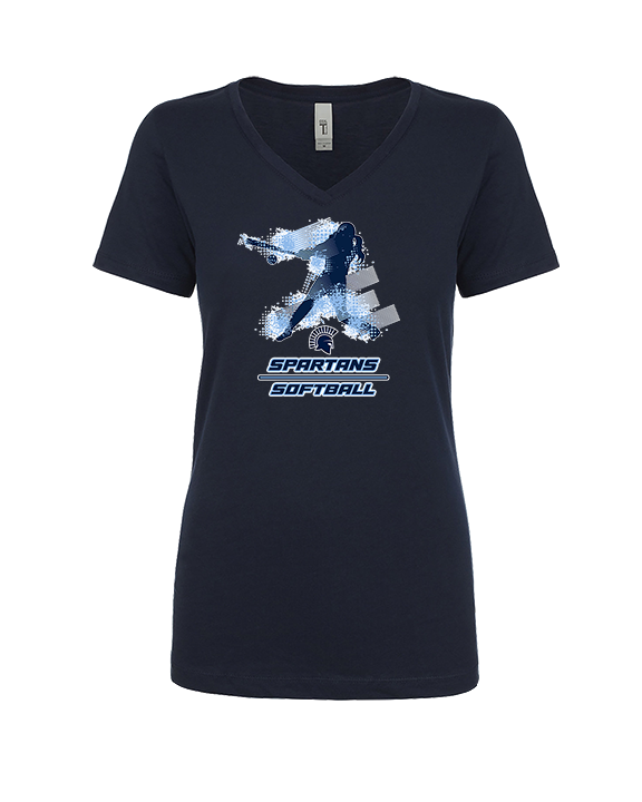 West Bend West HS Softball Swing - Womens Vneck