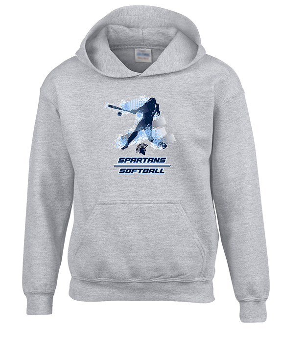 West Bend West HS Softball Swing - Youth Hoodie