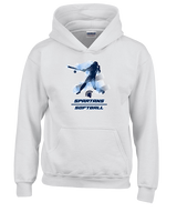 West Bend West HS Softball Swing - Youth Hoodie