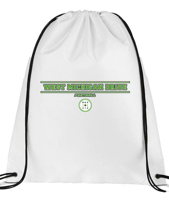 West Michigan Drive Football Border - Drawstring Bag