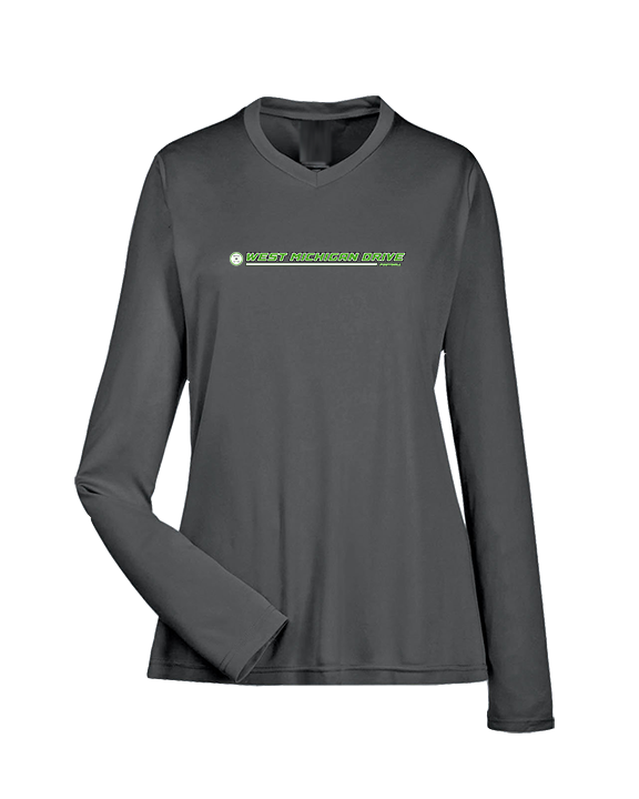 West Michigan Drive Football Lines - Womens Performance Longsleeve