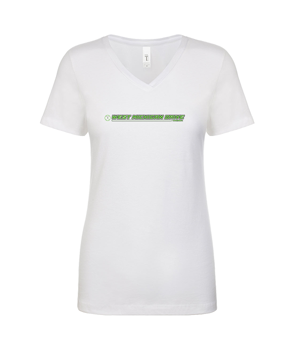 West Michigan Drive Football Lines - Womens Vneck