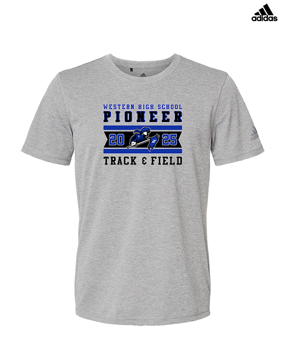 Western HS Track & Field Stamp - Mens Adidas Performance Shirt