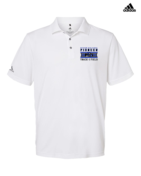 Western HS Track & Field Stamp - Mens Adidas Polo