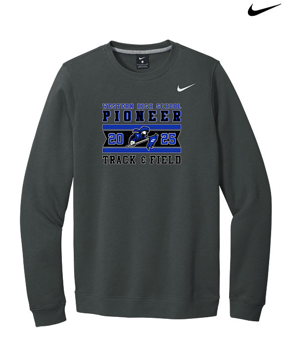 Western HS Track & Field Stamp - Mens Nike Crewneck