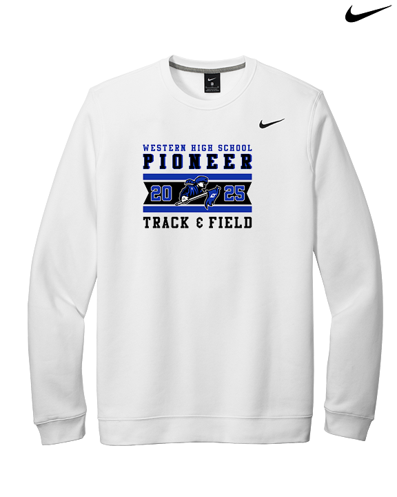 Western HS Track & Field Stamp - Mens Nike Crewneck