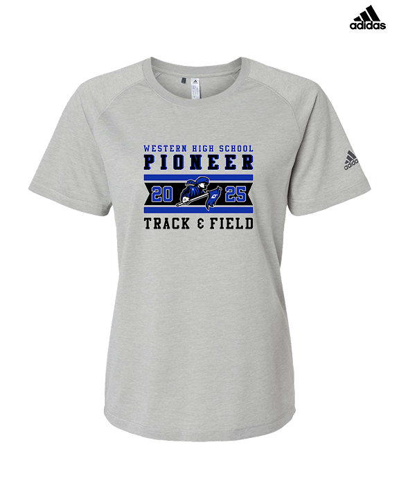 Western HS Track & Field Stamp - Womens Adidas Performance Shirt
