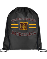 Westerville North HS Basketball Curve - Drawstring Bag