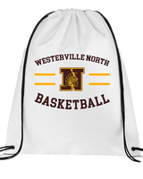 Westerville North HS Basketball Curve - Drawstring Bag