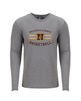 Westerville North HS Basketball Curve - Tri-Blend Long Sleeve
