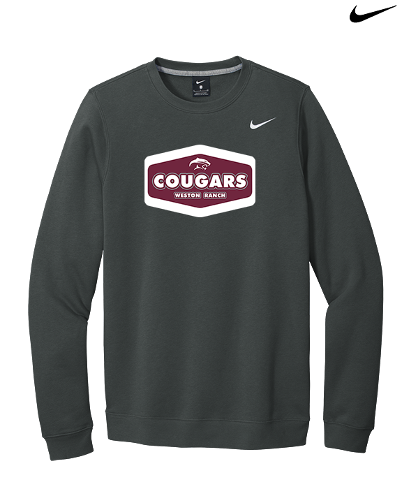 Weston Ranch HS Football Board - Mens Nike Crewneck