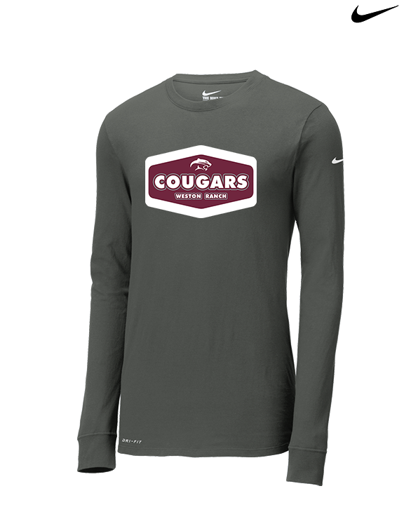 Weston Ranch HS Football Board - Mens Nike Longsleeve