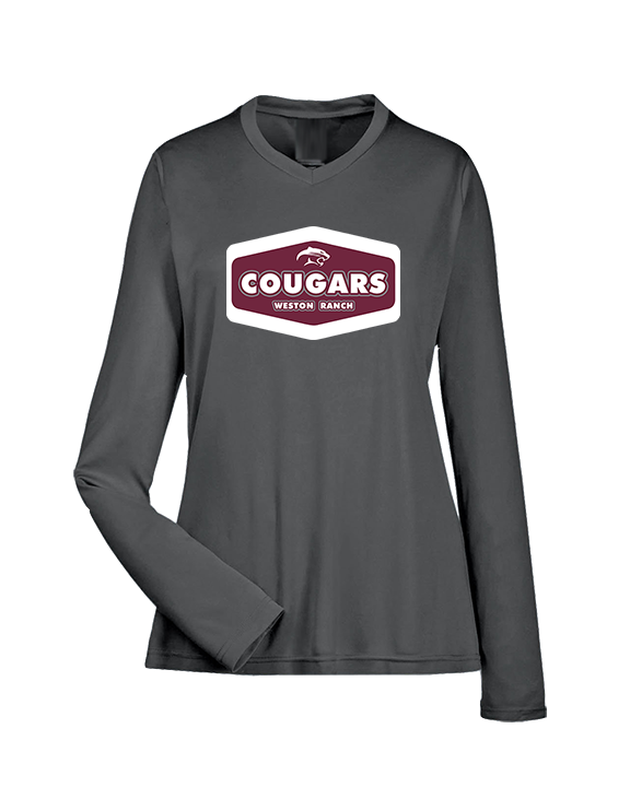 Weston Ranch HS Football Board - Womens Performance Longsleeve