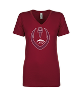Weston Ranch HS Football Full Football - Womens Vneck