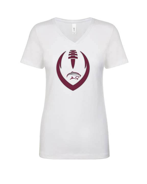 Weston Ranch HS Football Full Football - Womens Vneck