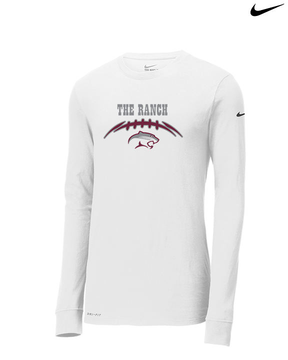 Weston Ranch HS Football Laces - Mens Nike Longsleeve
