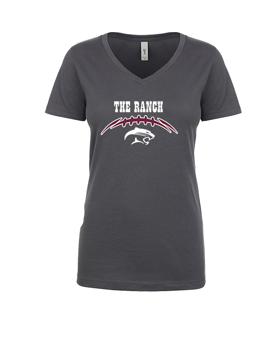 Weston Ranch HS Football Laces - Womens Vneck