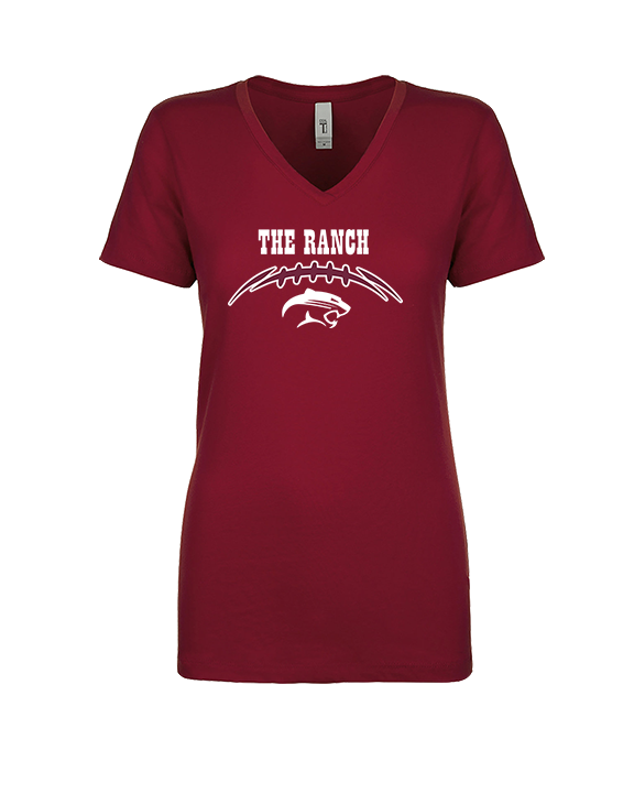 Weston Ranch HS Football Laces - Womens Vneck