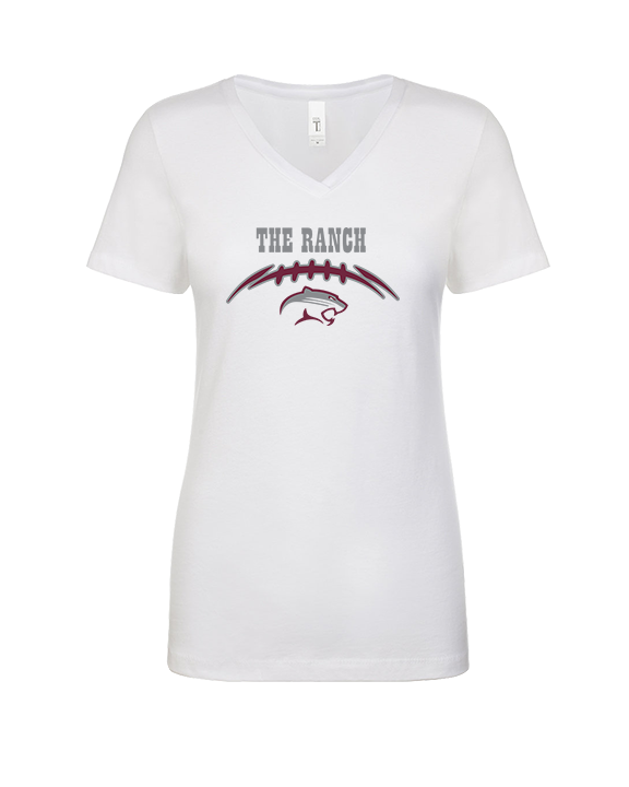 Weston Ranch HS Football Laces - Womens Vneck