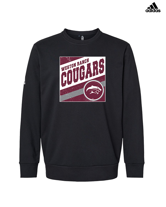 Weston Ranch HS Football Square - Mens Adidas Crewneck