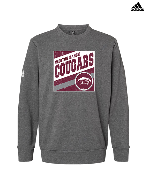 Weston Ranch HS Football Square - Mens Adidas Crewneck