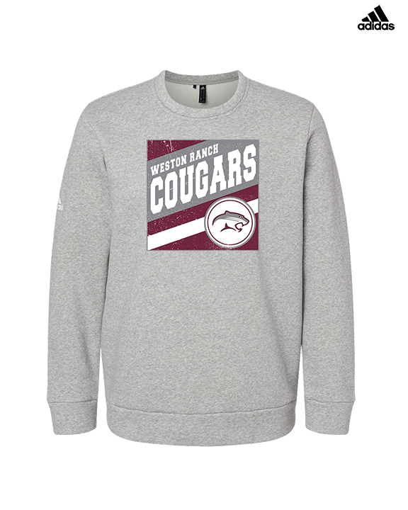 Weston Ranch HS Football Square - Mens Adidas Crewneck