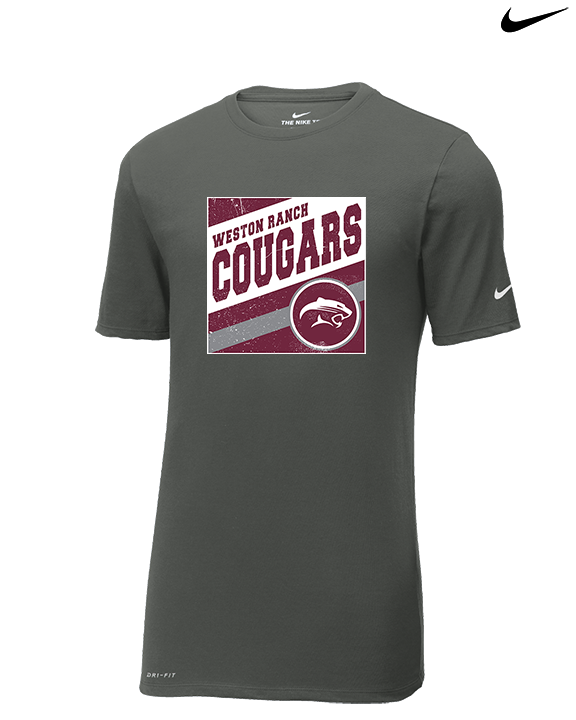 Weston Ranch HS Football Square - Mens Nike Cotton Poly Tee